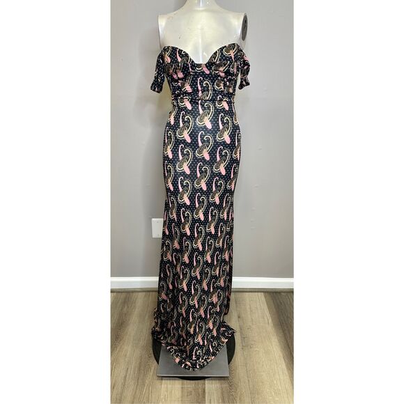 NWT ETRO ABITO LONG DRESS BROWN SIZE IT40/US4 $4,900 - Picture 3 of 9